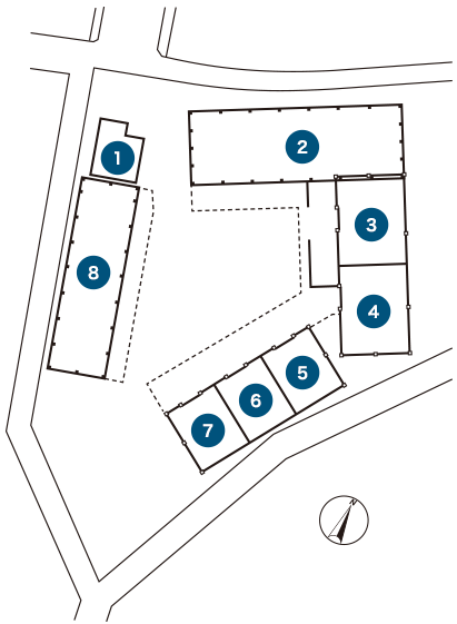 南営業所　建物配置図